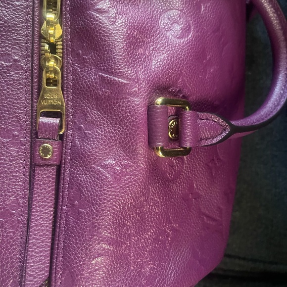 ⭐️ SOLD ⭐️Louis Vuitton Speedy 30 Purple Monogram Empreinte Leather Bandouliere - Picture 6 of 11